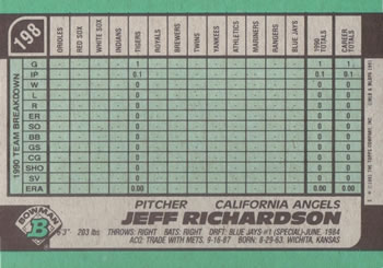 Jeff Richardson  baseball card collectible - Main Image 2