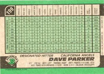 Dave Parker  baseball card collectible - Main Image 2