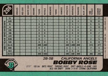 Bobby Rose  baseball card collectible - Main Image 2