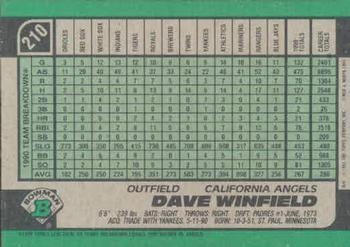 Dave Winfield  baseball card collectible - Main Image 2