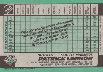 Patrick Lennon  baseball card collectible - Main Image 2