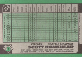 Scott Bankhead  baseball card collectible - Main Image 2