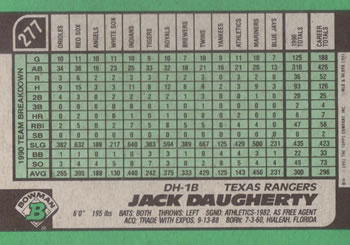 Jack Daugherty  baseball card collectible - Main Image 2