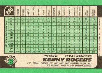 Kenny Rogers  baseball card collectible - Main Image 2