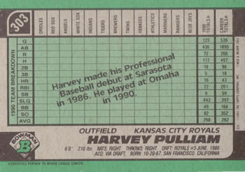 Harvey Pulliam  baseball card collectible - Main Image 2
