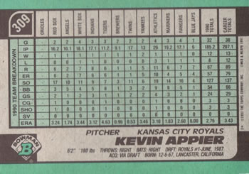 Kevin Appier  baseball card collectible - Main Image 2