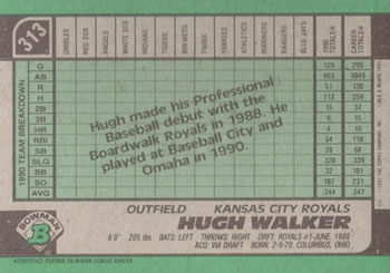 Hugh Walker  baseball card collectible - Main Image 2