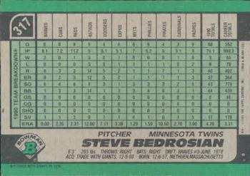 Steve Bedrosian  baseball card collectible - Main Image 2