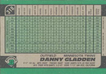 Danny Gladden  baseball card collectible - Main Image 2