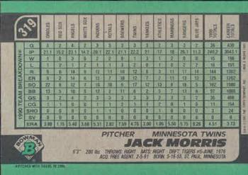 Jack Morris  baseball card collectible - Main Image 2