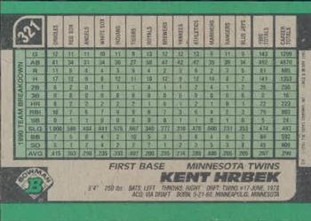 Kent Hrbek  baseball card collectible - Main Image 2
