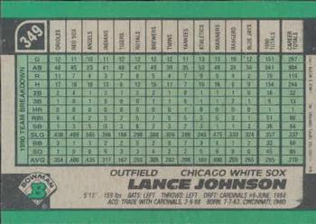 Lance Johnson  baseball card collectible - Main Image 2