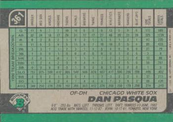 Dan Pasqua  baseball card collectible - Main Image 2