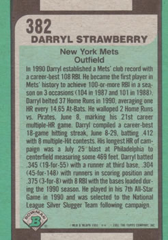Darryl Strawberry  baseball card collectible - Main Image 2