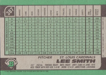 Lee Smith  baseball card collectible - Main Image 2