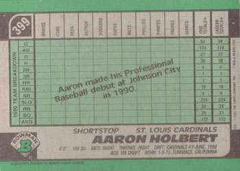 Aaron Holbert  baseball card collectible - Main Image 2