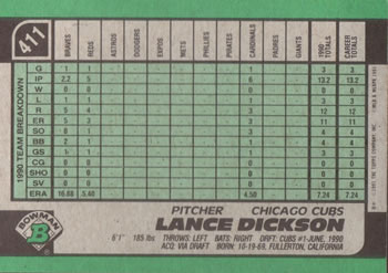 Lance Dickson  baseball card collectible - Main Image 2