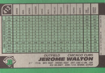 Jerome Walton  baseball card collectible - Main Image 2