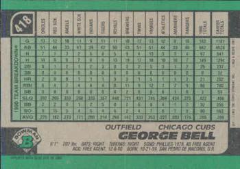 George Bell  baseball card collectible - Main Image 2