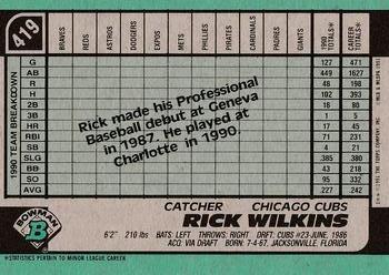 Rick Wilkins  baseball card collectible - Main Image 2