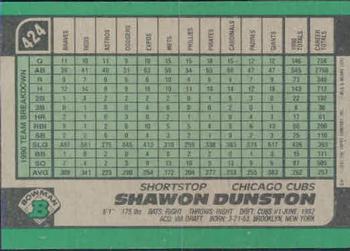 Shawon Dunston  baseball card collectible - Main Image 2