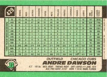 Andre Dawson  baseball card collectible - Main Image 2