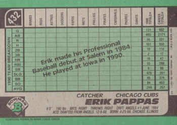 Erik Pappas  baseball card collectible - Main Image 2