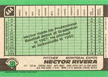 Hector Rivera  baseball card collectible - Main Image 2