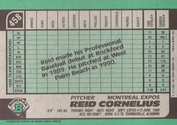 Reid Cornelius  baseball card collectible - Main Image 2