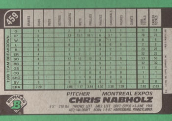 Chris Nabholz  baseball card collectible - Main Image 2