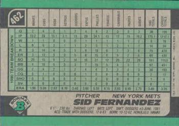 Sid Fernandez  baseball card collectible - Main Image 2