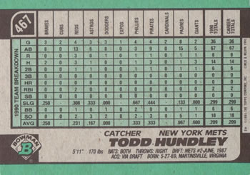 Todd Hundley  baseball card collectible - Main Image 2