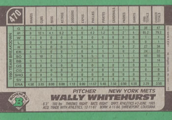 Wally Whitehurst  baseball card collectible - Main Image 2