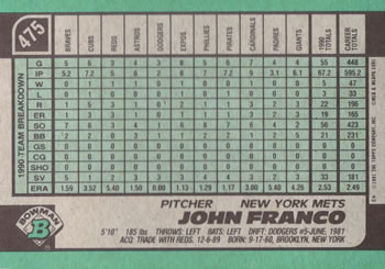 John Franco  baseball card collectible - Main Image 2