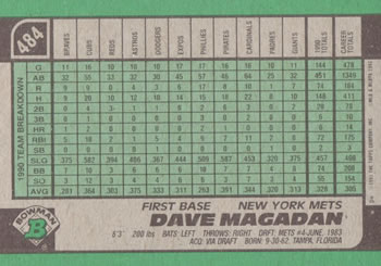 Dave Magadan  baseball card collectible - Main Image 2