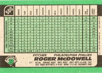 Roger McDowell  baseball card collectible - Main Image 2