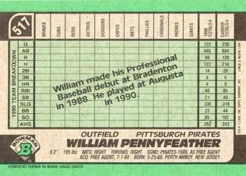 William Pennyfeather  baseball card collectible - Main Image 2
