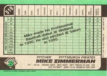 Mike Zimmerman  baseball card collectible - Main Image 2