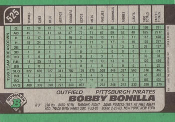 Bobby Bonilla  baseball card collectible - Main Image 2