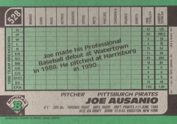 Joe Ausanio  baseball card collectible - Main Image 2