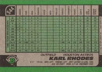 Karl Rhodes  baseball card collectible - Main Image 2