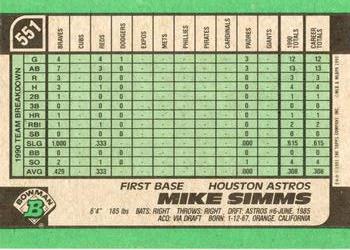 Mike Simms  baseball card collectible - Main Image 2