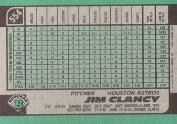 Jim Clancy  baseball card collectible - Main Image 2