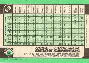 Deion Sanders  baseball card collectible - Main Image 2