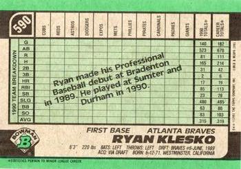 Ryan Klesko  baseball card collectible - Main Image 2