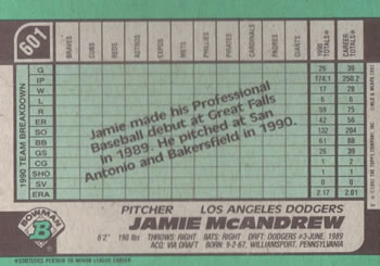 Jamie McAndrew  baseball card collectible - Main Image 2