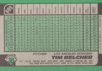 Tim Belcher  baseball card collectible - Main Image 2