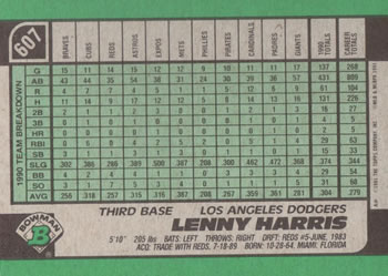 Lenny Harris  baseball card collectible - Main Image 2