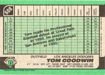 Tom Goodwin  baseball card collectible - Main Image 2