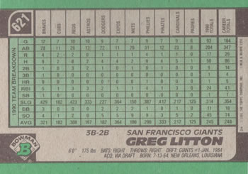 Greg Litton  baseball card collectible - Main Image 2